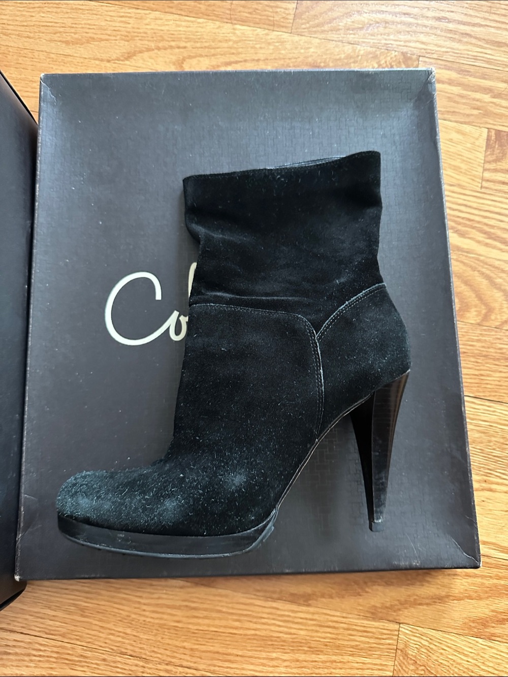 Cole Haan Black Suede Bootie Nike Air Tech